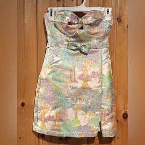 ANTHROPOLOGIE fairy mini strapless dress